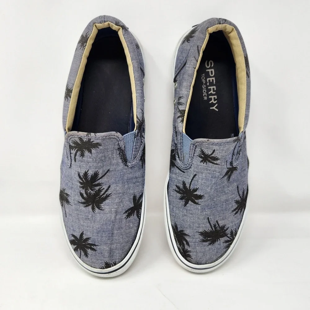 Men's Sperry Halyard Gore Slip-on Sneakers Grey Palm 9.5M